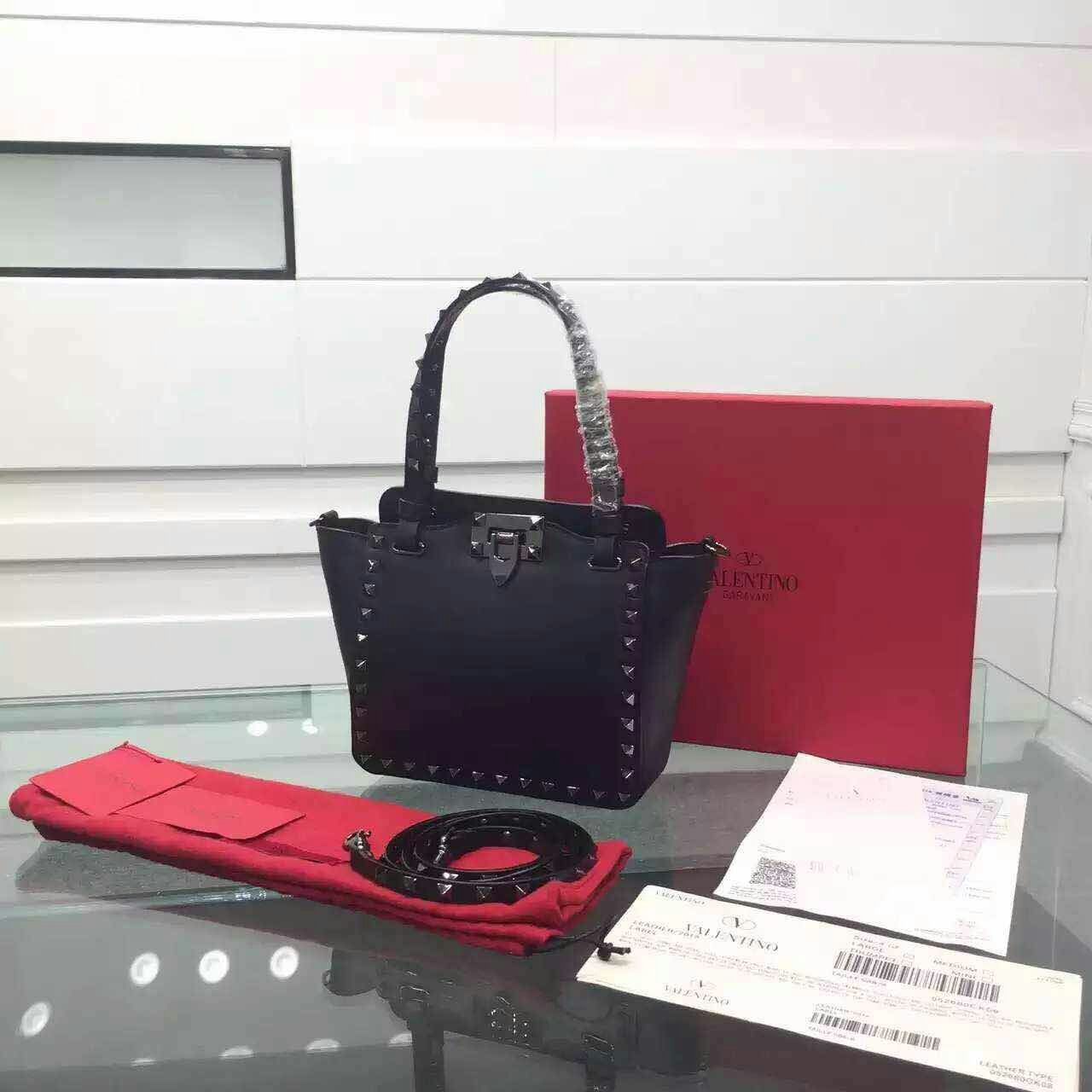 2016 F/W Valentino Rockstud Micro Tote Bag in Calfskin Leather