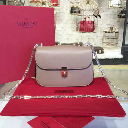 2017 S/S Valentino Chain Cross Body Bag in Calfskin Leather