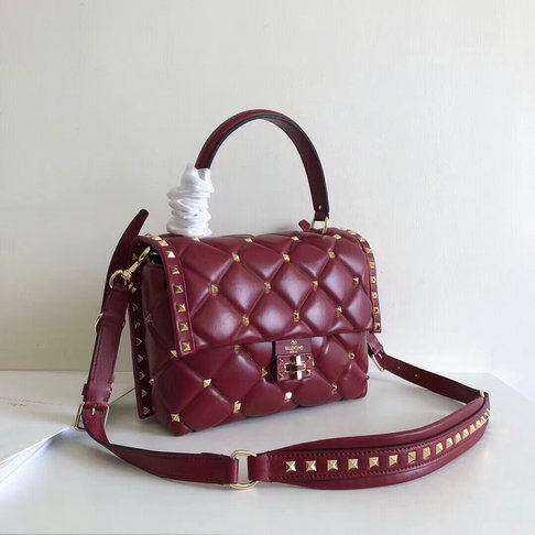 2018 S/S Valentino Candystud Single Handle Bag in lambskin leather