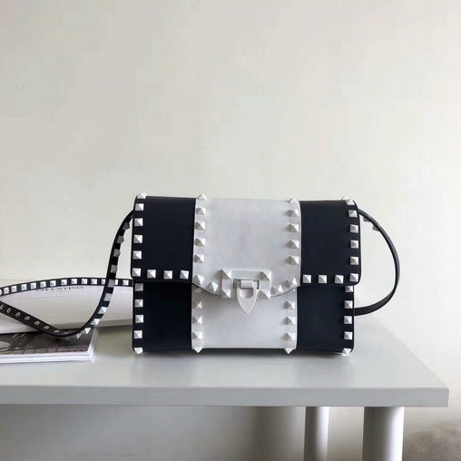 2018 S/S Valentino Free Rockstud Small Shoulder Bag in Two-tone Leather
