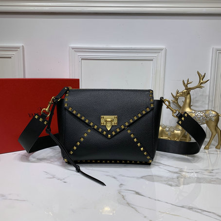 2019 Valentino Rockstud Hype Shoulder Bag in Grainy Calfskin