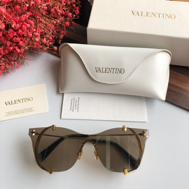 2019 Valentino VLTN Printed Mirrored Metal Sunglasses VA2016