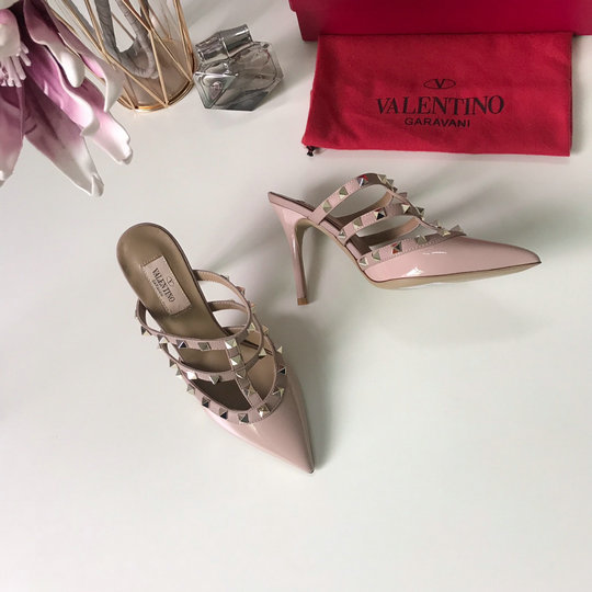 2019 Valentino Rockstud 9.5cm Mules in Patent Leather