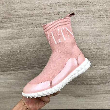 2019 Valentino VLTN Sock Sneaker in Pink