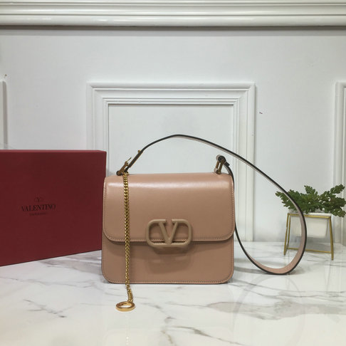 2019 Valentino VSLING Shoulder Bag in Nude Leather