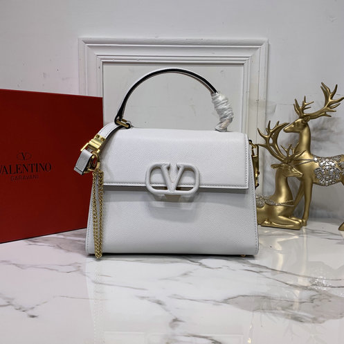 2019 Valentino Small Vsling Handbag in Grainy Calfskin Leather