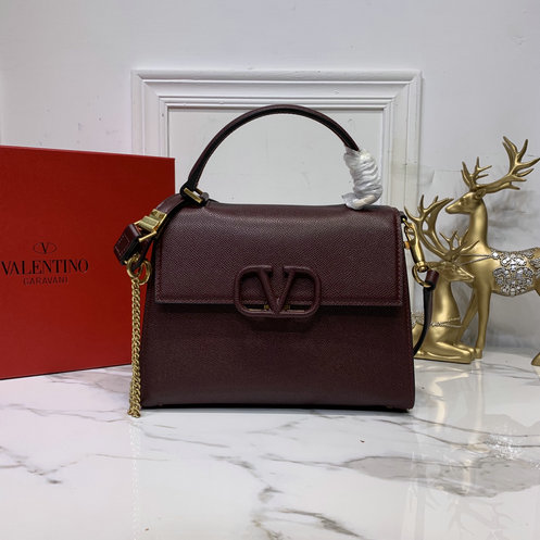2019 Valentino Small Vsling Handbag in Grainy Calfskin Leather - Click Image to Close