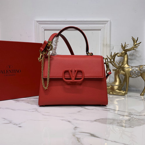 2019 Valentino Small Vsling Handbag in Grainy Calfskin Leather