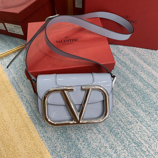 2020 Valentino Small Supervee Shoulder Bag in Patent Leather