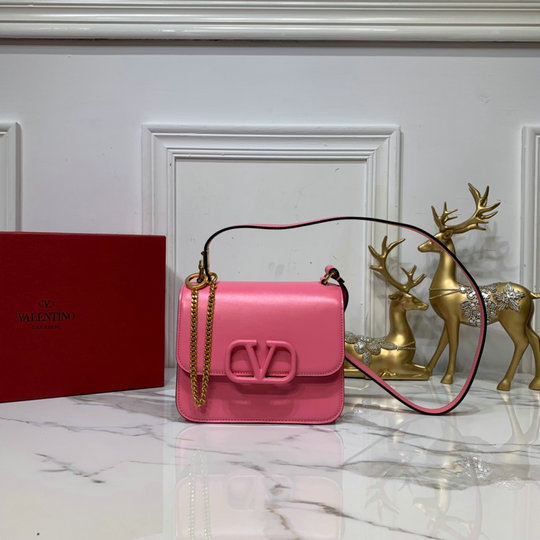 2020 Valentino Small VSLING Shoulder Bag in Macaron Leather