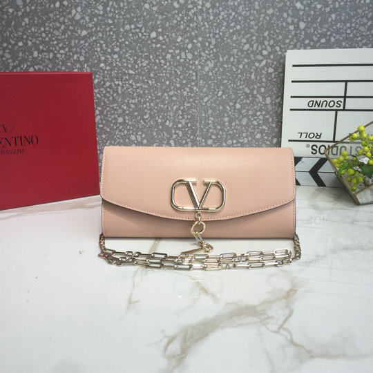 2020 Valentino Vcase Chain Bag in Pink Leather