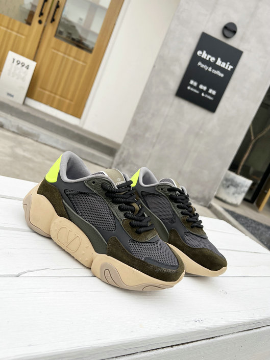 2022 Valentino Bubbleback Mesh and Suede Sneaker 01