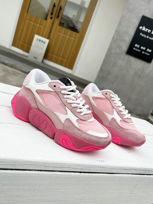 2022 Valentino Bubbleback Mesh and Suede Sneaker 02