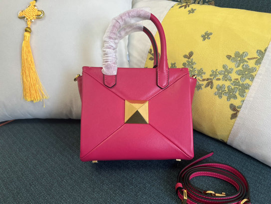 2022 Valentino Small One Stud Handbag in Pink Nappa Leather
