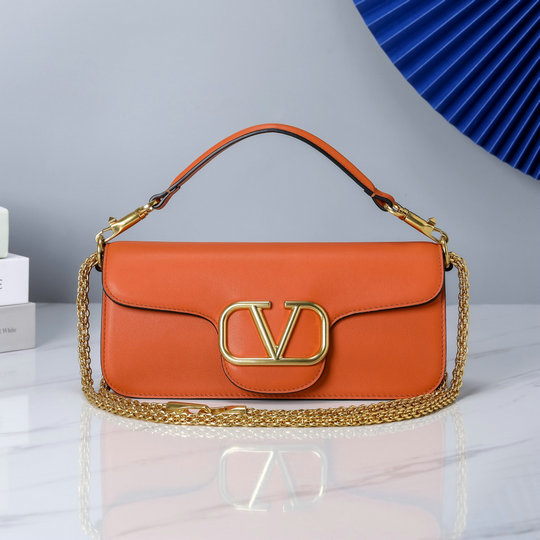 2022 Valentino VLogo Signature Shoulder Bag in Calfskin Leather