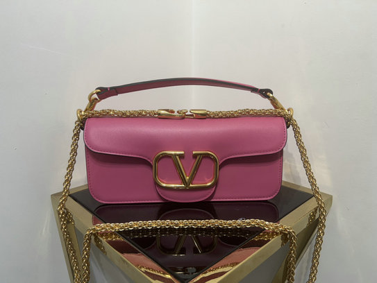 2022 Valentino VLogo Signature Shoulder Bag in Calf Leather