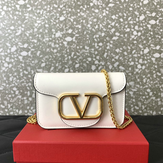 2023 Valentino Micro Locò Bag in ivory calfskin leather