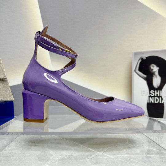 2023 Valentino Tan-Go Patent Leather Pumps 60MM in Violet