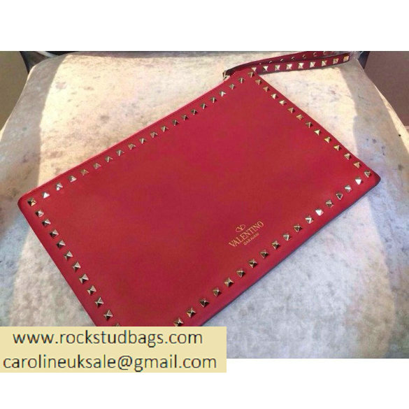 Valentino 2014 fall winter rockstud clutch in red - Click Image to Close