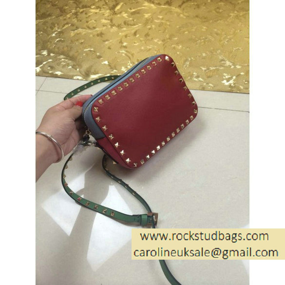 Valentino red mini rockstud shoulder bag - Click Image to Close