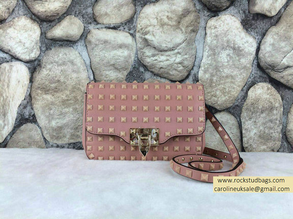 Valentino Nude Pink Rockstud All Over Crossbody Bag - Click Image to Close