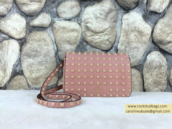 Valentino Nude Pink Rockstud All Over Crossbody Bag - Click Image to Close
