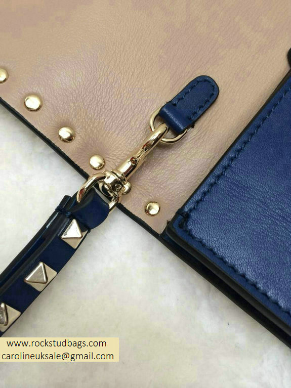 Valentino Rockstud Clutch in Deep Blue - Click Image to Close