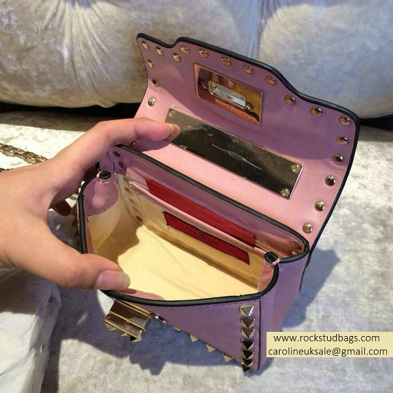 Valentino Rockstud chain shoulder bag Pink - Click Image to Close