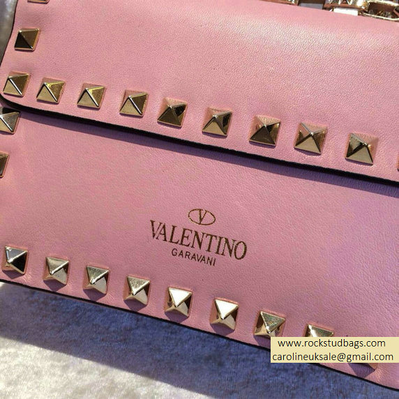 Valentino Rockstud chain shoulder bag Pink - Click Image to Close