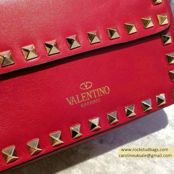 Valentino Rockstud chain shoulder bag Red