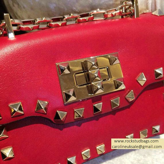 Valentino Rockstud chain shoulder bag Red