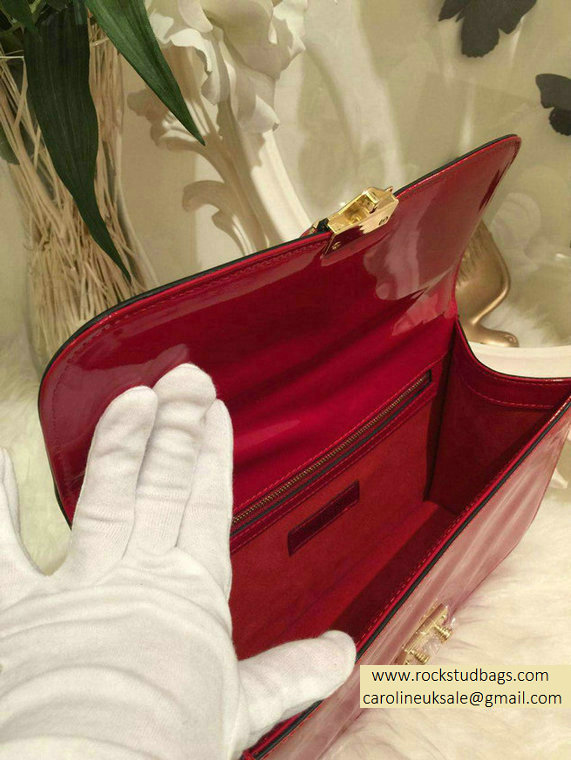 Valentino Red Rockstud Flap Medium Bag - Click Image to Close
