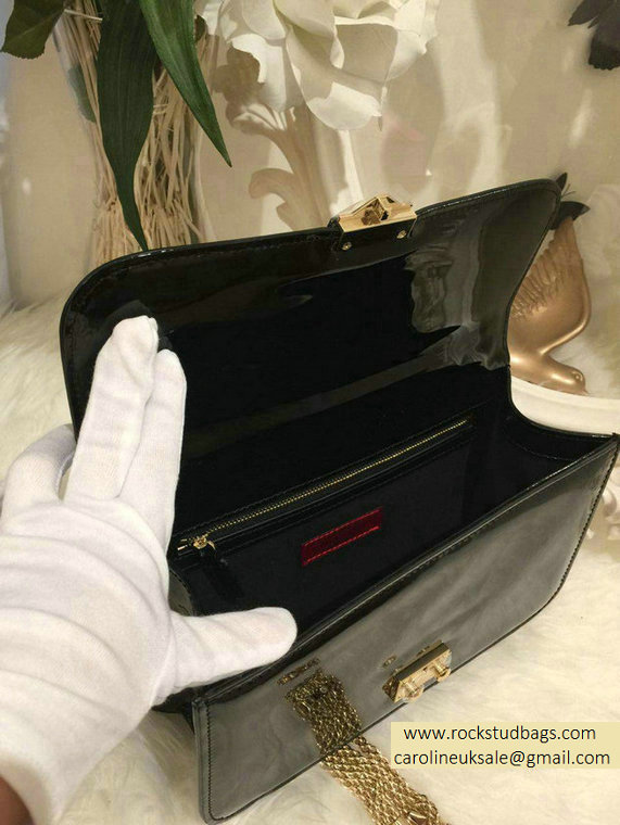 Valentino Black Rockstud Flap Medium Bag - Click Image to Close
