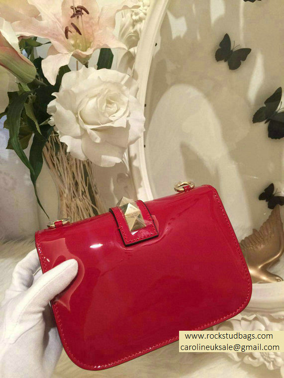 Valentino Red Rockstud Flap small Bag - Click Image to Close