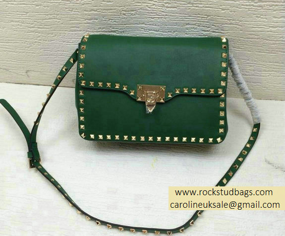 Valentino Green Rockstud Crossbody Bag