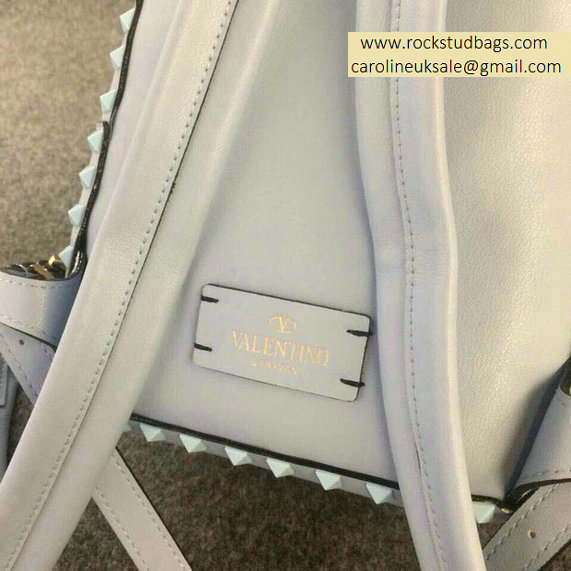 Valentino Grey Rockstud Small Backpack(Grey Rivet) - Click Image to Close