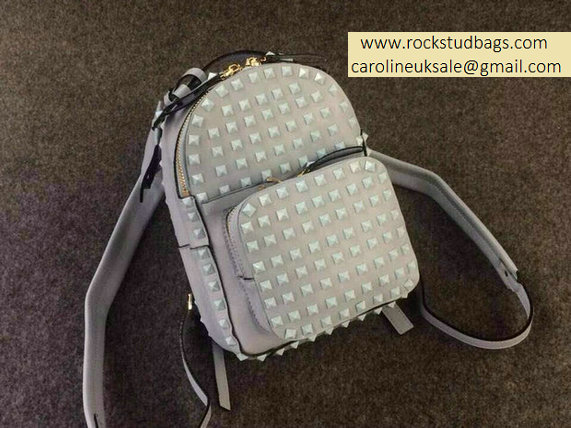 Valentino Grey Full Rockstud Small Backpack