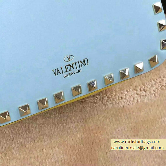 Valentino Colorblock Rockstud Crossbody Bag Pink/Blue/Yellow