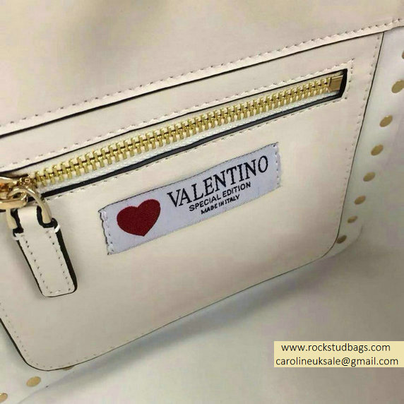 Valentino "for special you" Red Heart Rockstud Mini Tote Bag 2015 - Click Image to Close