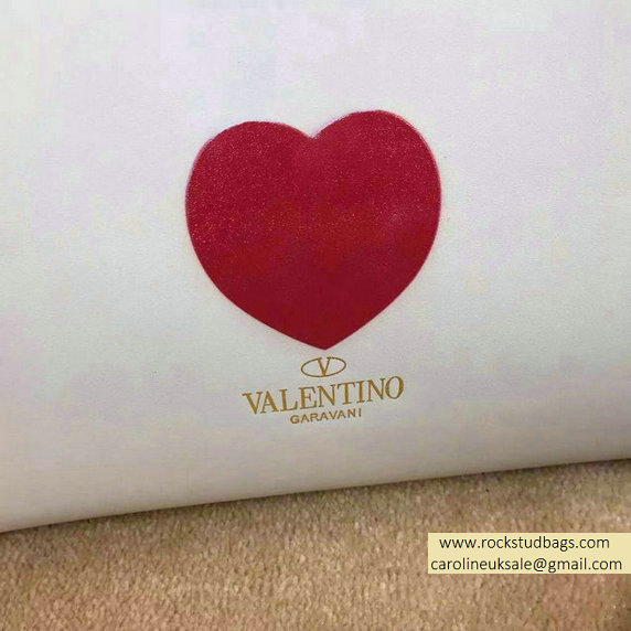 Valentino "for special you" Red Heart Rockstud Tote Bag 2015