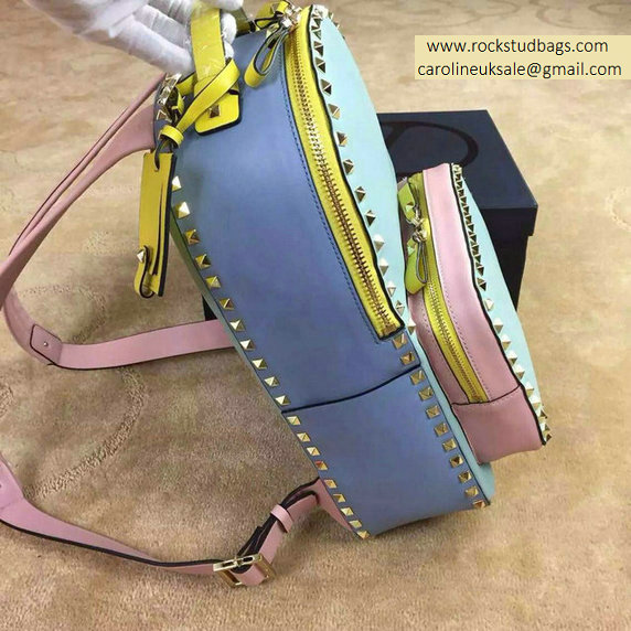 2015 Valentino Garavani Rockstud Medium Backpack in Watercolor - Click Image to Close