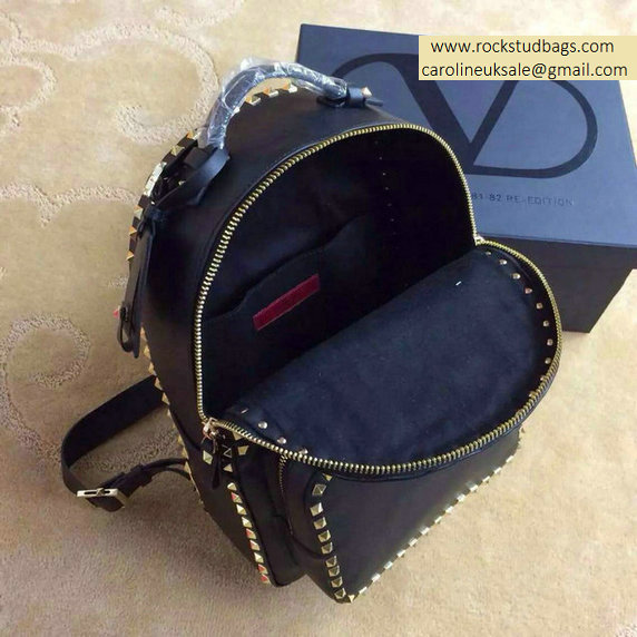 2015 Valentino Garavani Rockstud Medium Backpack in Black
