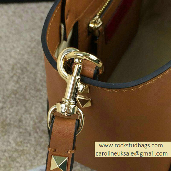 Valentino Rockstud Mini Tote in Brown 2015 - Click Image to Close