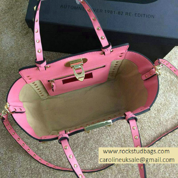 Valentino Rockstud Mini Tote in Pink 2015 - Click Image to Close
