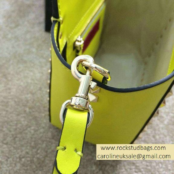 Valentino Rockstud Mini Tote in Fluo Yellow 2015 - Click Image to Close