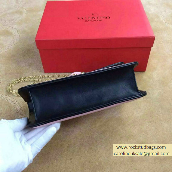 Valentino Psychedelic Rockstud Lock Medium Shoulder Bag Brown/Pink/Black - Click Image to Close