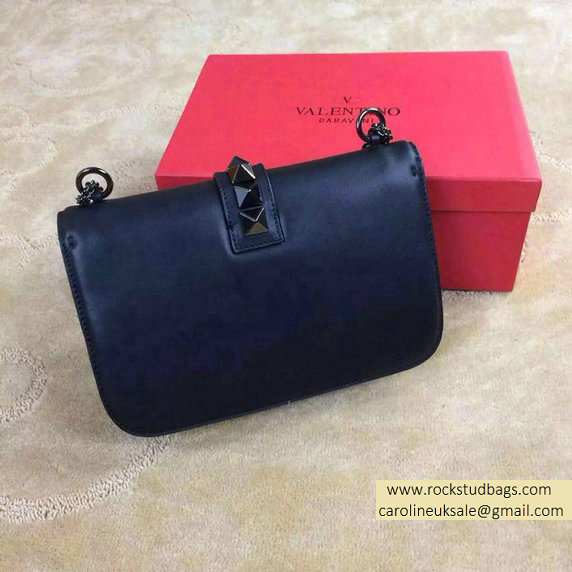 Valentino So Black Rockstud Medium Flap Bag