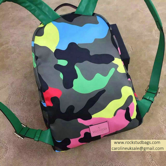 Valentino Garavani Medium Backpack in Psychedelic Camouflage Nylon 2015
