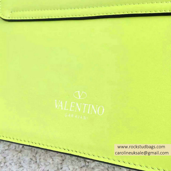 Valentino Garavani "L'AMOUR" Shoulder Bag in Fluorescent Yellow 2015 - Click Image to Close