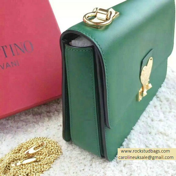Valentino Garavani "L'AMOUR" Shoulder Bag in Dark Green 2015